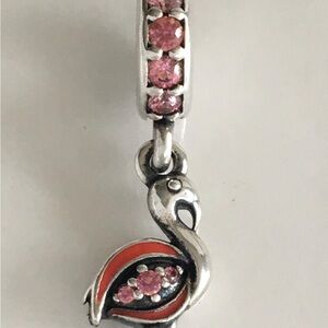 Pandora Retired Rare Flamingo Dangle Rare Authentic Charm